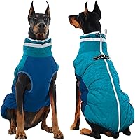Vista 17 de Chaqueta de invierno para perro, acogedora y reflectante, impermeable, resistente al viento, cálida prenda para mascotas, cómoda ropa de forro polar