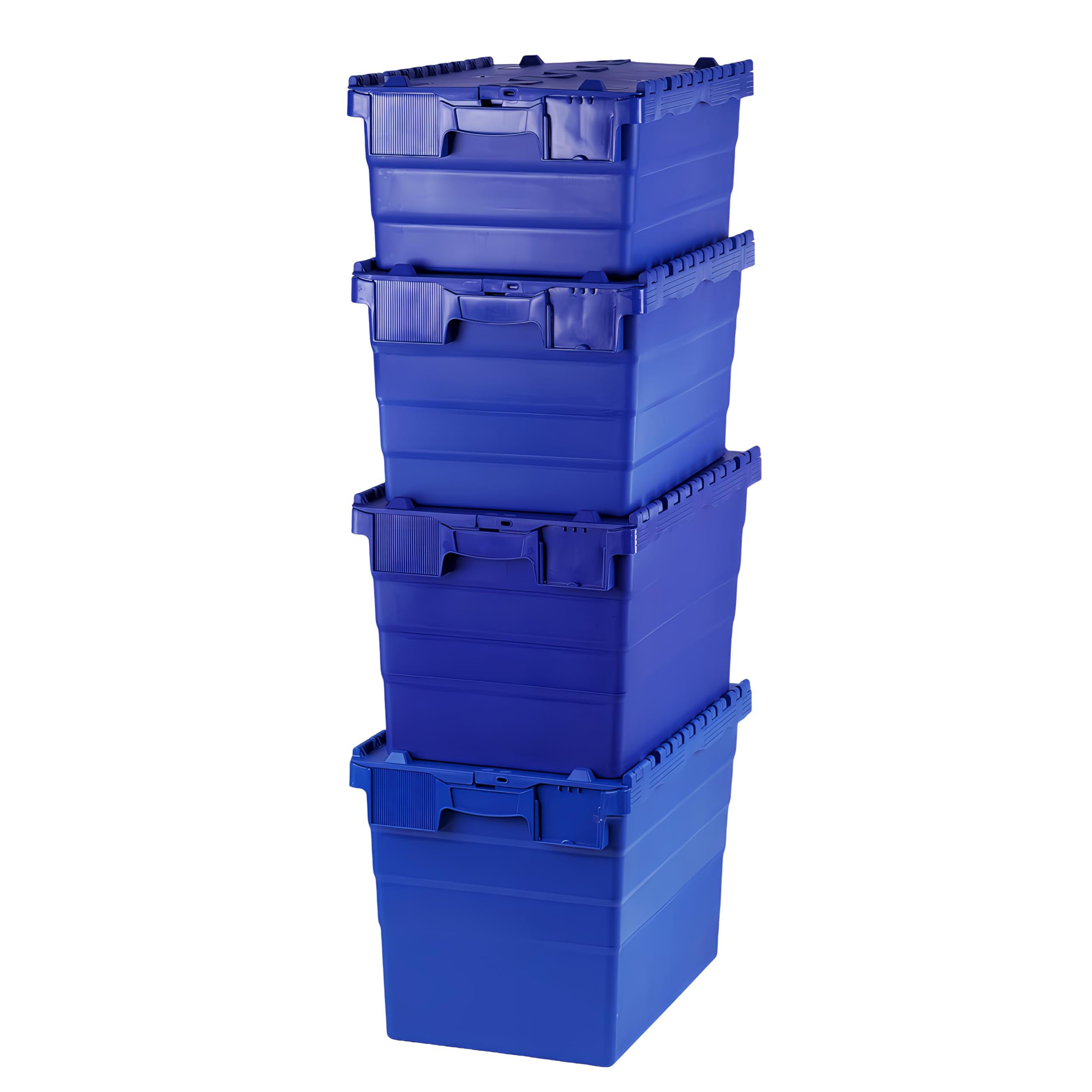Logiplast 4 Stück Lagerboxen mit Deckel 45 Ltr., 60 Ltr., 68 Ltr., 78 Ltr. Volumen in Blau