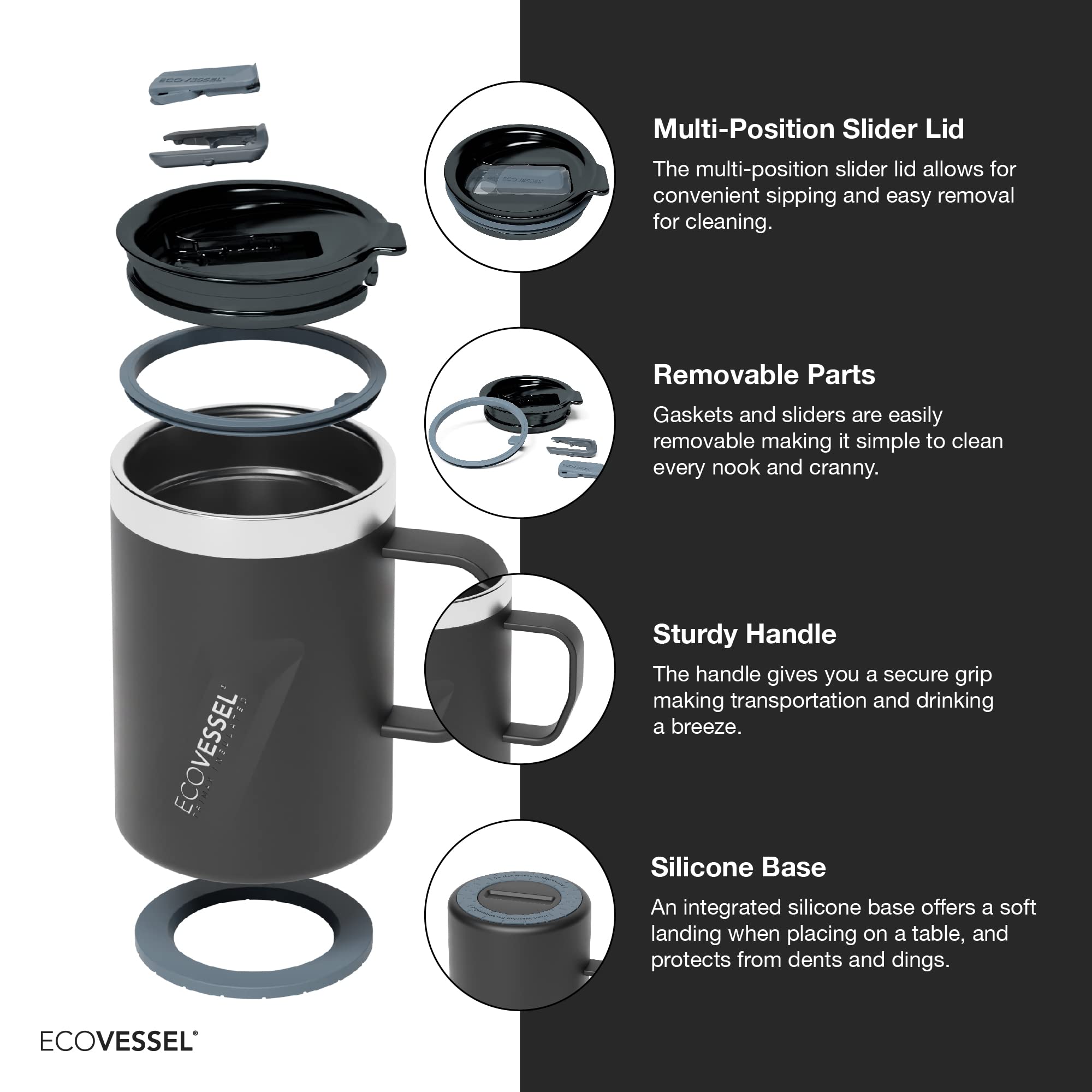 Ecovessel Transit - 12oz (355ml) - Grey Smoke, 12 oz - Image 3