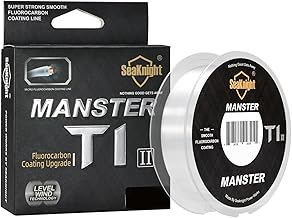 SeaKnight Fluorocarbon Line 100m/110yds for Carp, Invisible Transparent Monofilament Leader Fast Sinking for Sea Fishing 3-35LB