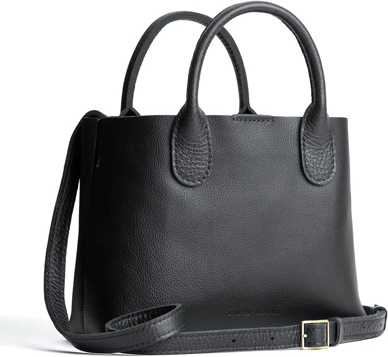 Portland Leather Goods Raindrop Crossbody Bag – Leather Purse w/Carrying Handles – Handmade from the Finest Full-Grain Hides - Image 2