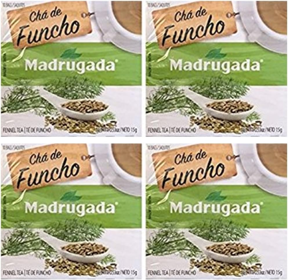 Madrugada - Fennel Tea 10 tea bags - 0.5oz (PACK OF 04) | Chá de Erva-Doce - Anis 10 sachês -15g
