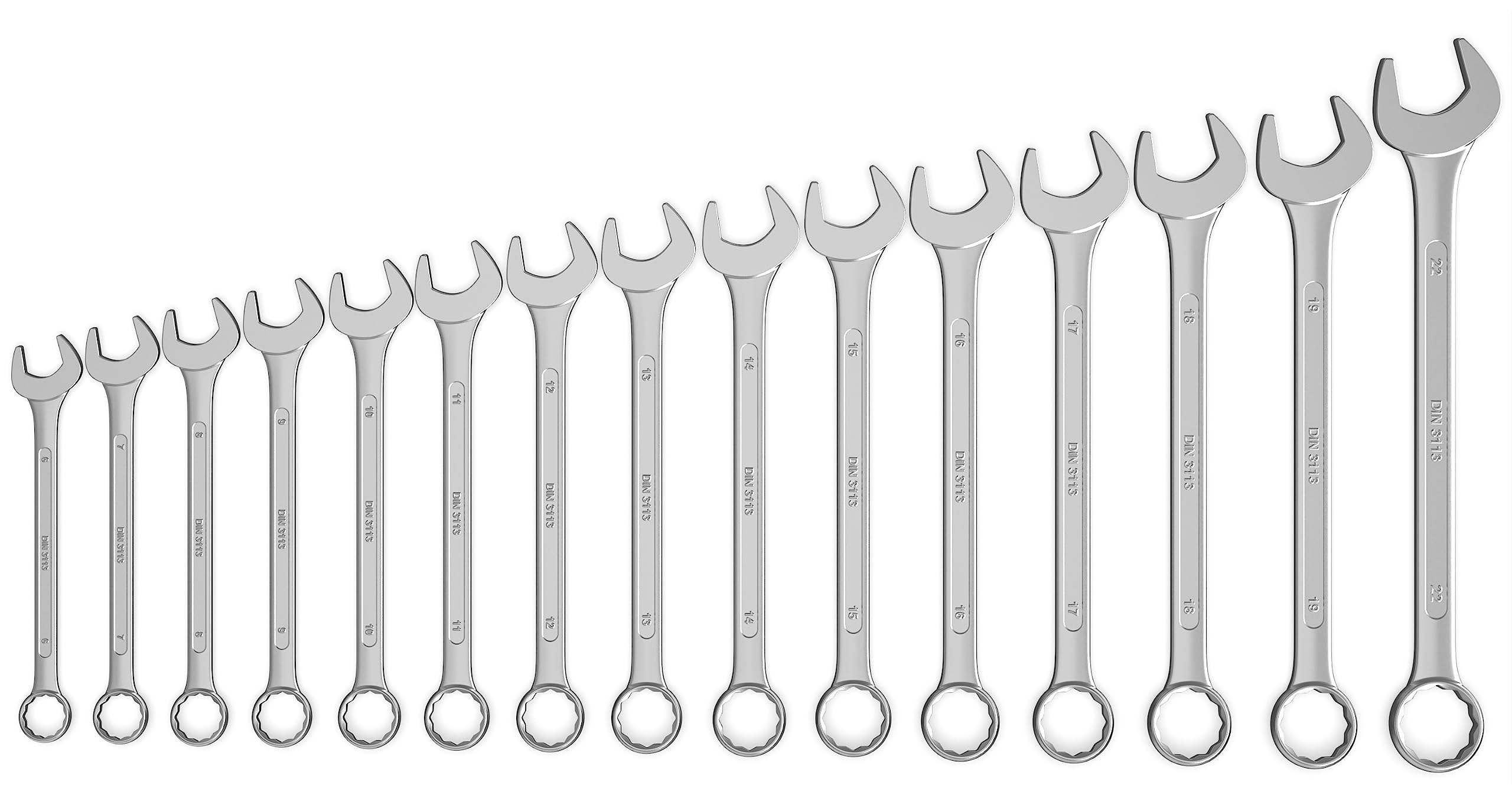 Famex Gabel- und Ringschlüssel Set 15-tlg