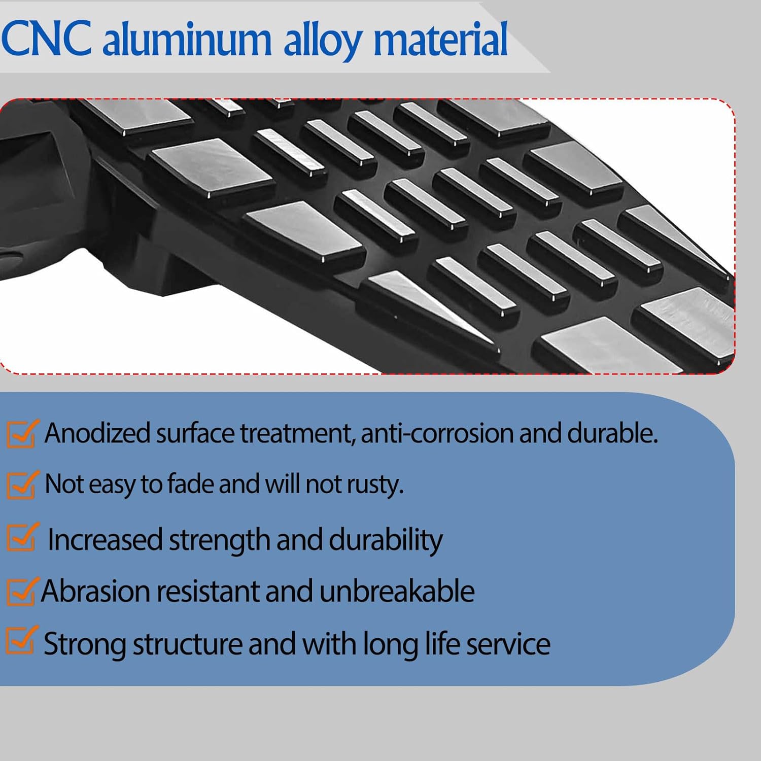 Motorcycle REBEL1100T Floorboards Wide Footpeg Front Rider Enlarger Foot Pegs Footrest Pedals fit for Ho&n&da Rebel 1100 CMX 1100 CMX-1100 Accessories 2021 2022 2023 2024 2025 (Silver)