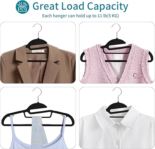 Miniatura 7 de UAPY0430B - Paquete de 30 perchas de plástico resistentes para pantalones, perchas para trajes que ahorran espacio con apertura en forma de S,