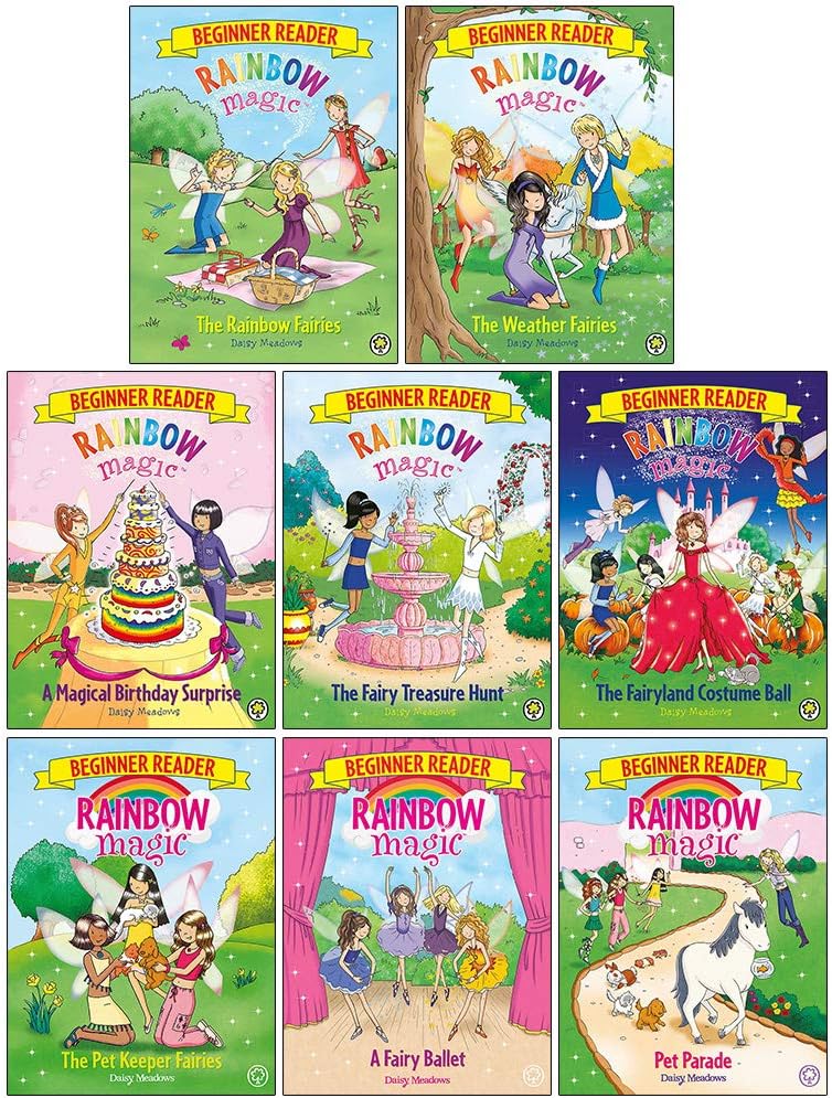 Rainbow Magic Beginner Readers 8 Books Collection Set by Daisy Meadows