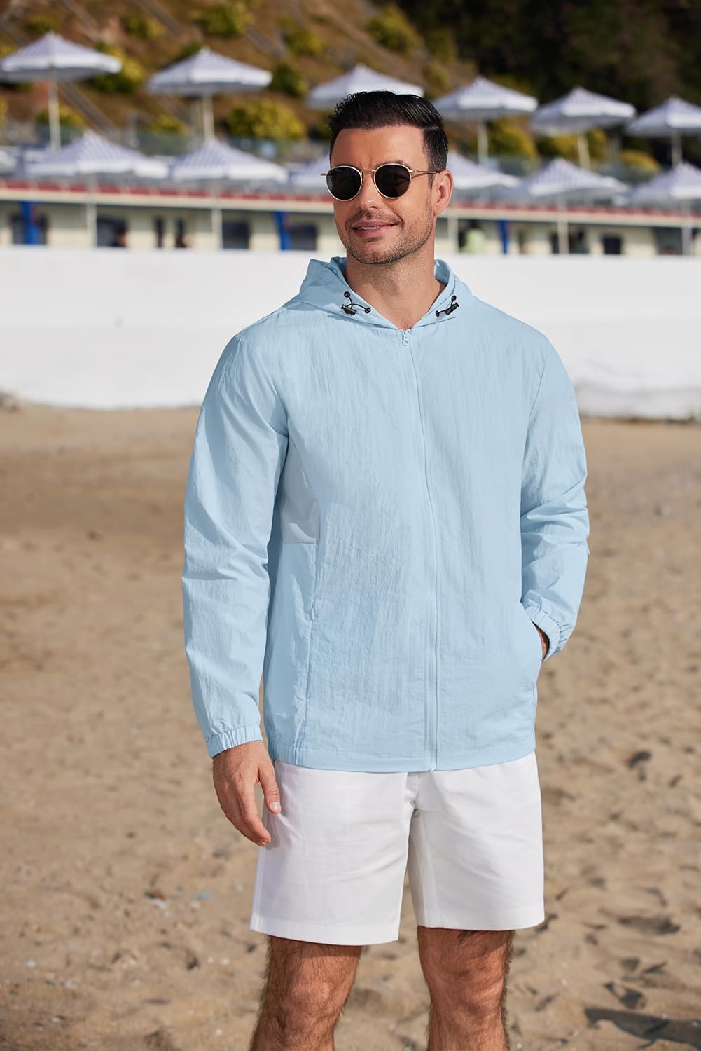 COOFANDY Men's UPF 50+ Sun Protection Hoodie Jacket Full Zip Light Long Sleeve Performance Fishing Shirts Hiking Outdoor - Image 5