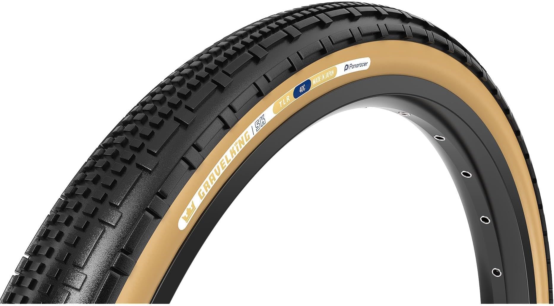 Panaracer Gravelking SK TLR Tubeless Ready Folding Tyre - ZSG Gravel Compound -Puncture Resistant - Beadlock Technology - 120Tpi TuffTex Casing - Gravel Cycling Tyre