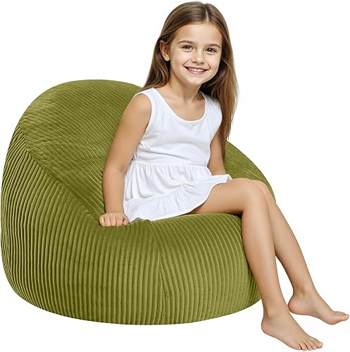 Miniatura 11 de COMAX Sillas de Puf para Niños, Sofá de Puf para Niños Pequeños con Relleno, Sofá de Puf Relleno para Niños y Niñas, Silla de Piso Perezosa