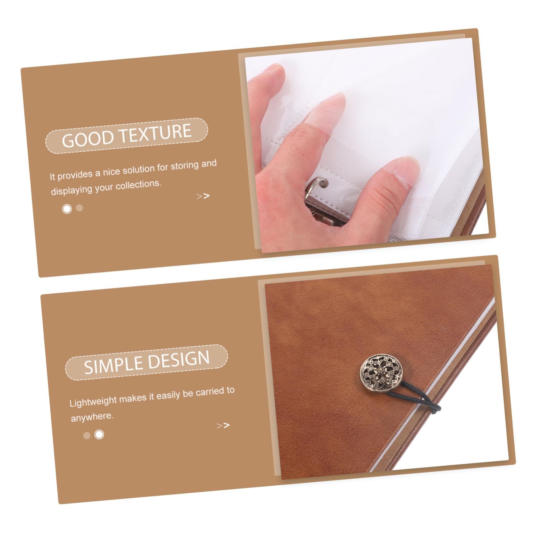 SHINEOFI Álbum para Monedas y Billetes Reutilizable Color Marrón 40 Hojas Interiores y 5 Hojas para Monedas Adecuado para Organizar Colecciones de Niños