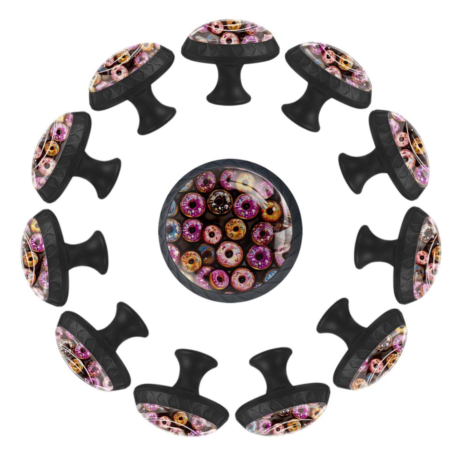 Boutons de tiroir donuts en cristal pour armoire placard de cuisine