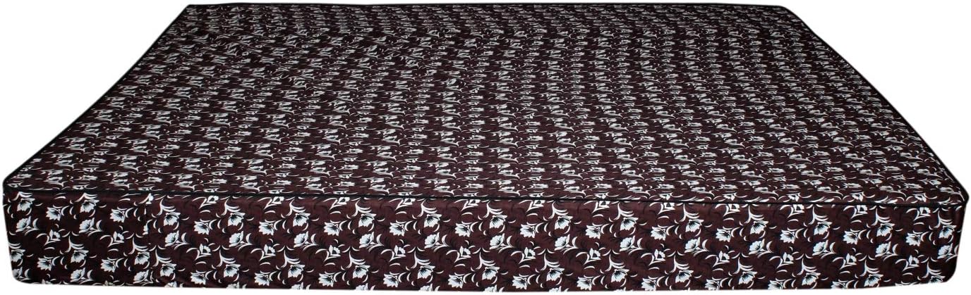 The Furnishing Tree Polyester Mattress Protector Waterproof Size WxL 48x72 inches 4x6 Feet Single Bed Floral Pattern Dark Brown
