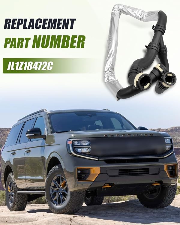 JL1Z18472C HVAC Heater Water Outlet Hose Fit for Ford Expedition 2018-2021 / Lincoln Navigator 2018-2022 3.5L V6, Replace JL1Z-18472-C, Durable Rubber Cooling System Hose by Quaneguzy - Image 3