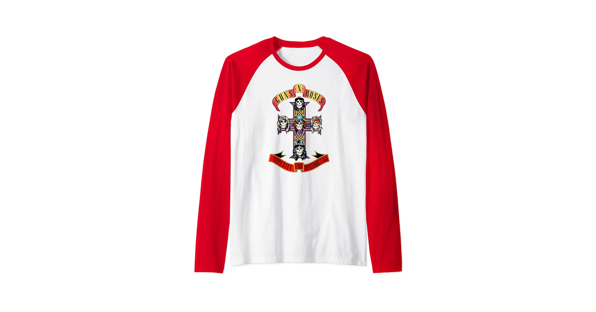 Amazon.com: Guns N' Roses Official Cross Raglan Baseball Tee