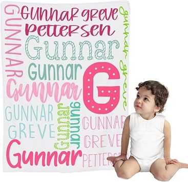 Personalized Baby Blankets for Girl Custom Baby Blanket with Name for Kids Customized Name Blanket for Adults Soft Blankets and Throws Personalized for Baby Custom Newborn Baby Gifts for Birthday