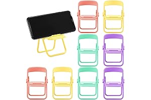 8 Pieces Mini Folding Chair Cell Phone Holder
