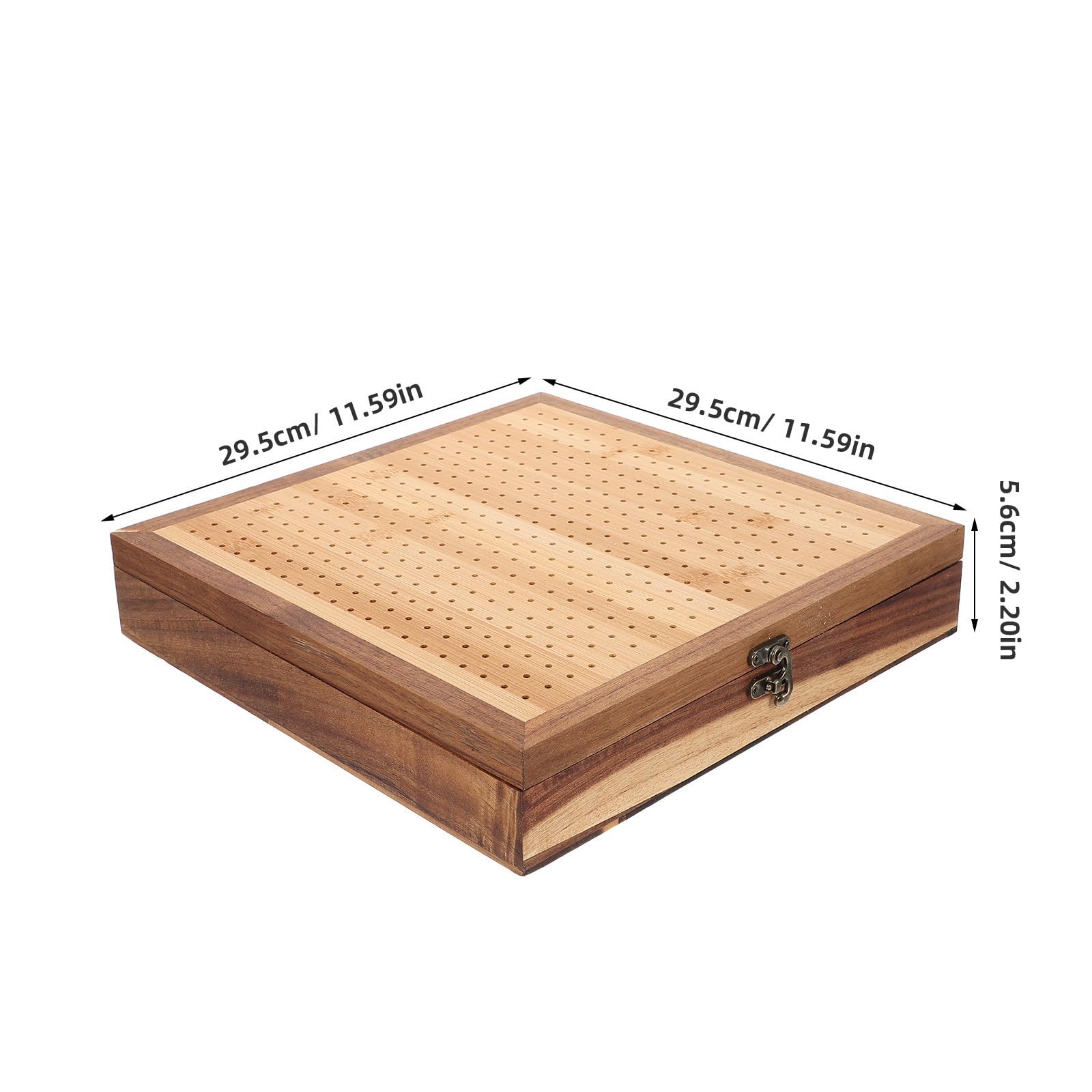 ULTECHNOVO Tabla Moldeadora para Ganchillo con Asa Portátil y Cajón de Almacenamiento, Base de Madera Gruesa con Diseño de Pendiente Ajustable para Proyectos de Tejido DIY