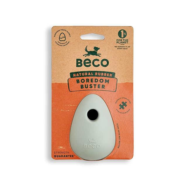 Foto 2 de 8 de Beco Juguete para Perros - Juguete de Goma Natural para enriquecer el aburrimiento, Bola de golosinas, Verde