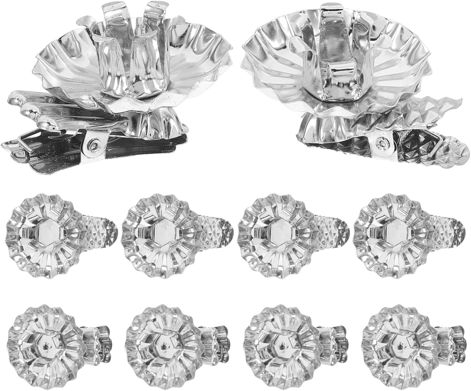 VOSAREA 20pcs Vintage Metal Candle Holder Clips Rustic Christmas Table Candle Holders Decorative Clips for Tree for Home Restaurant and Festive Occasions
