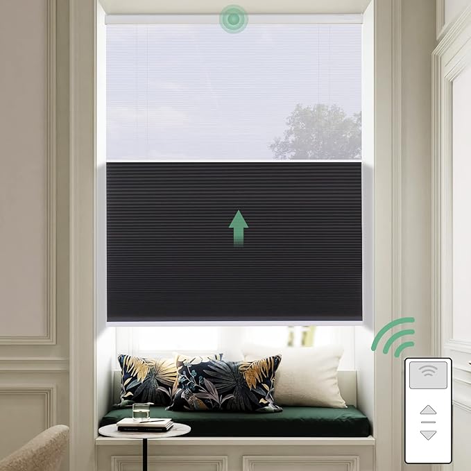 Yoolax Motorized Top Down Bottom Up Shades with Remote