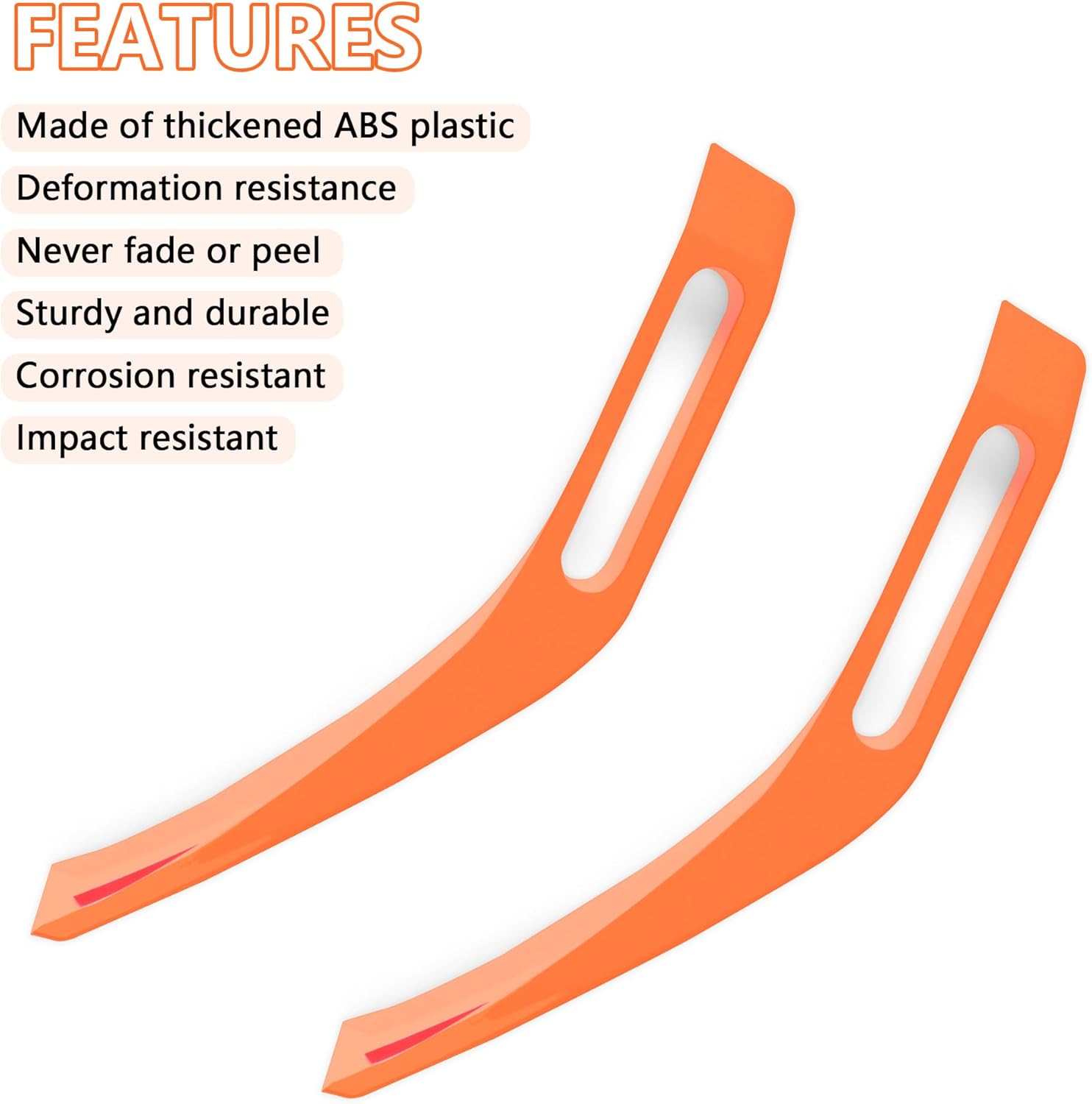 Trail Sight Cover Engine Hinge Hood Side Release Handles Decoration Trim Cover Exterior Accessories for Ford Bronco 2021 2022 2023 2024 2025 2026, 2 Pack (Orange)