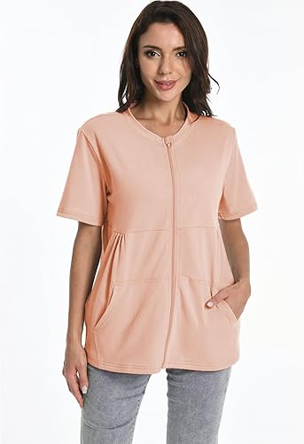 Miniatura 3 de Camisas con cremallera para después de la mastectomía y bolsillos de drenaje, ropa imprescindible para recuperación de cirugía, cómodas camisas de