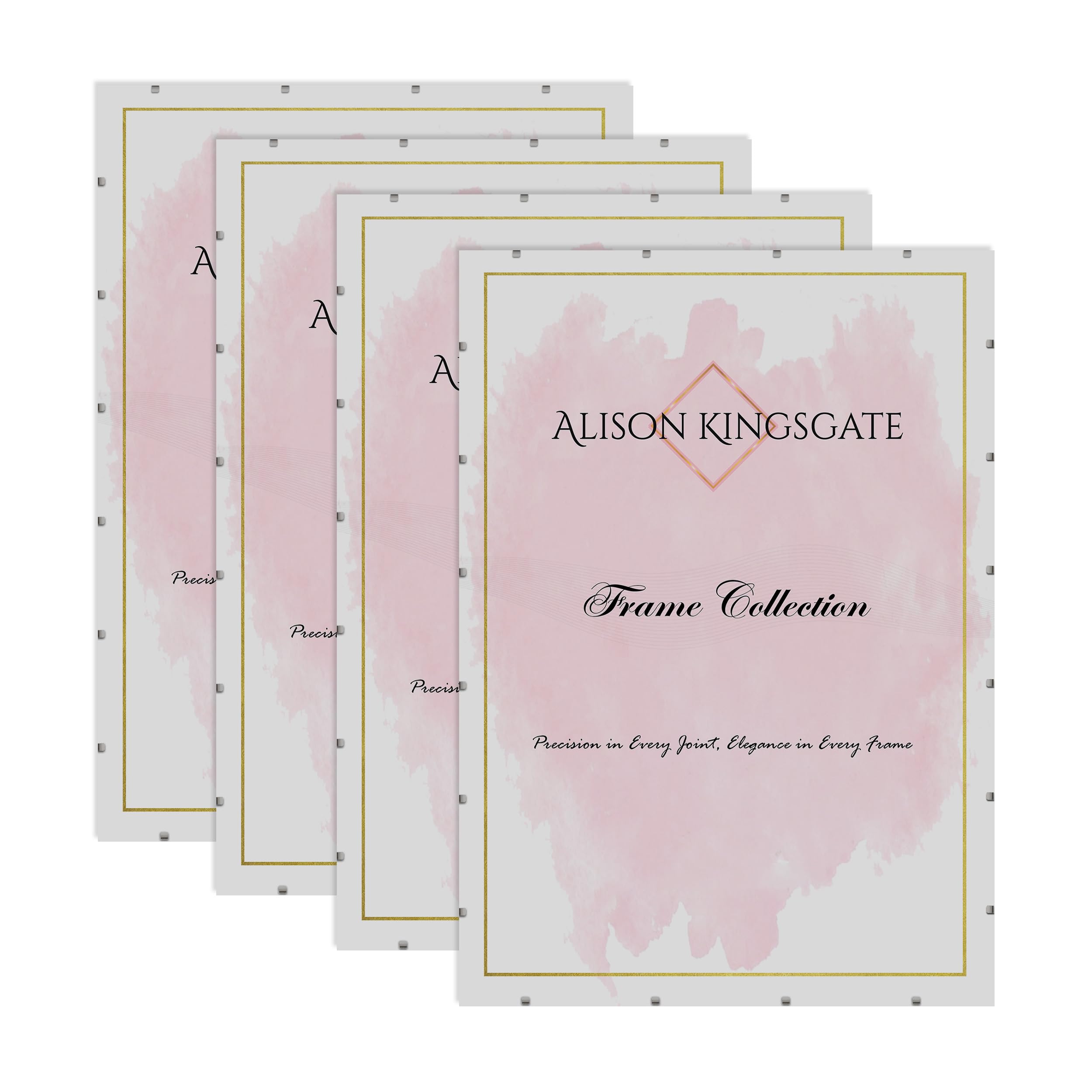 Alison Kingsgate A1 Clip Frame (Pack of 4)- Frameless Picture Frame with Shatter-Resistant Perspex & Sturdy MDF Back- Borderless Clip Photo Frame for Posters, Certificates, Art & Wall Decor — image 1