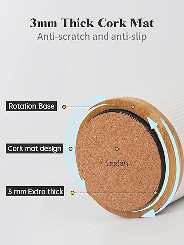 Miniatura 8 de LoeJan Soporte para Utensilios de 3 Compartimentos, Recipiente para Utensilios Extra Grande, Organizador de Utensilios de Cerámica Estable, Juego