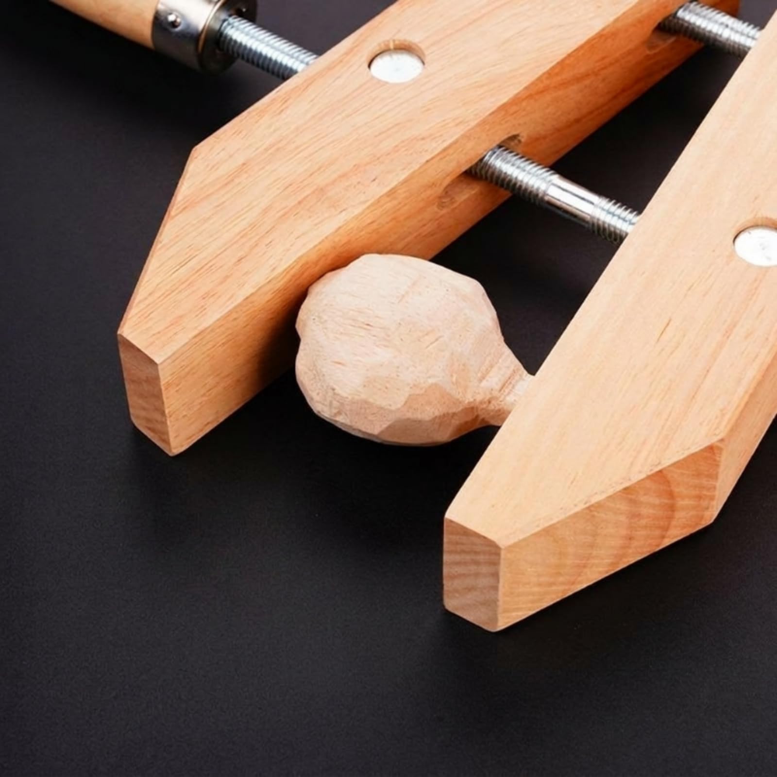 Ronyme Morsetto Regolabile Morsa Legno Vite Pinza Serraggio Manuale Corpo a Grana Viti E Dadi in Acciaio per Presa Stabile Senza Segni Adatto a Falegnameria, 6 Inch