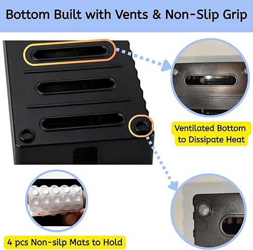 Miniatura 7 de 142 piezas Kit de organización de cables con caja de cables, caja organizadora de cables para escritorio y piso, clips adhesivos para cables,