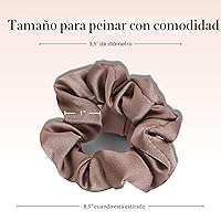 Vista 2 de Kitsch Coleteros de satén para mujer, sin arrugas, control de encrespamiento, más suave que la seda para todo tipo de cabello, accesorios elegantes