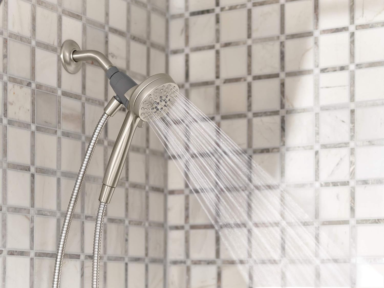 Up To 60% OFF Moen 26100SRN Engage Magnetix 3.5-Inch Six-Function Handheld Showerhead with Magnetic Docking System, Spot Resist Brushed Nickel