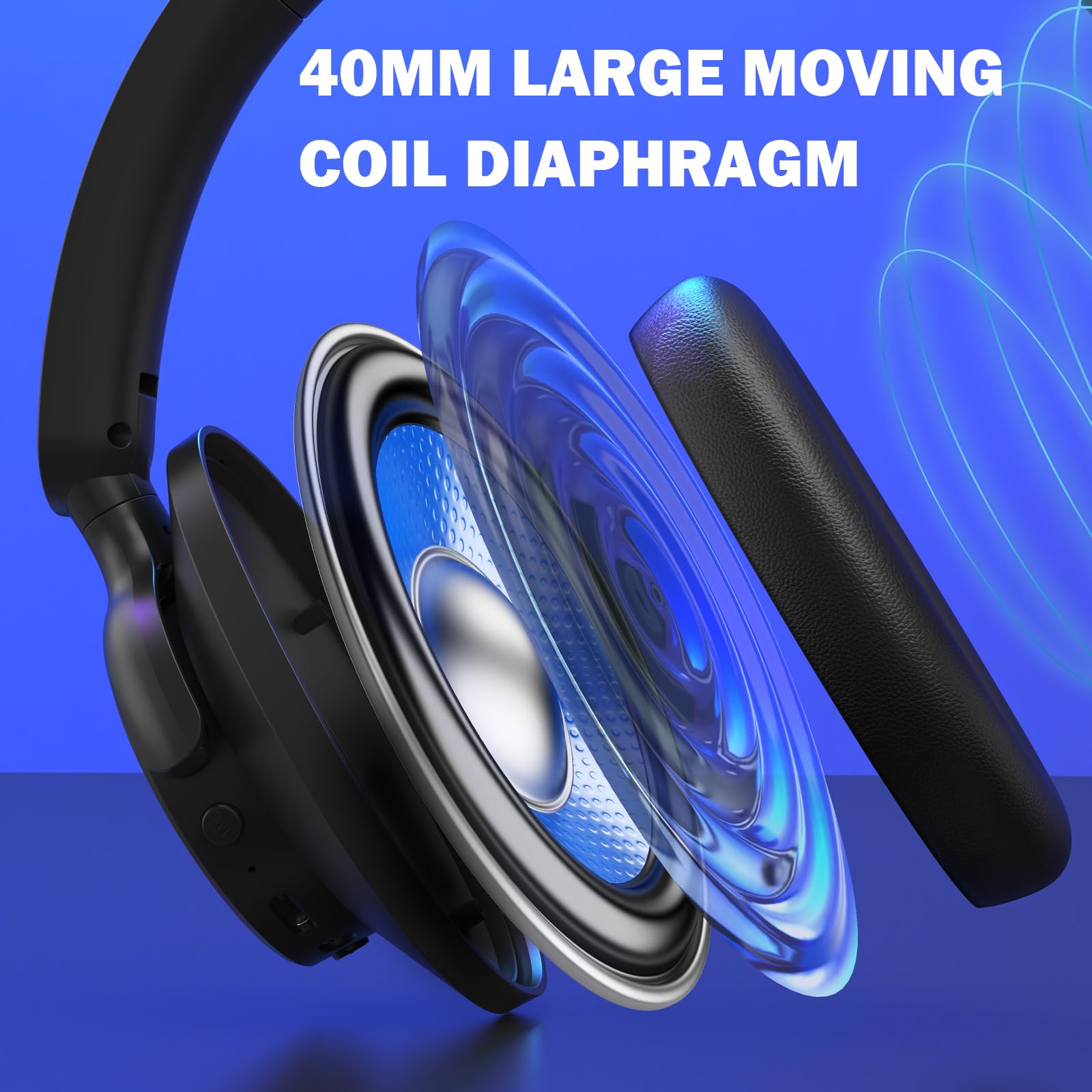 Redragon H610 Gaming Headset Kabellos BT 5.3 ANC Weiß | kabelloses Headset PS5 PS4 PC Mac NS ANC Geräuschunterdrückung 50h Akku Over-Ear weiß