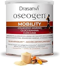 Drasanvi OSEOGEN Marine Collagen Hydrolyzed with Glucosamine, Chondroitin and Turmeric for Bones, Cartilages and Joints, With Essential Minerals, Easy Assimilation, 300 g Powder, Orange Flavor