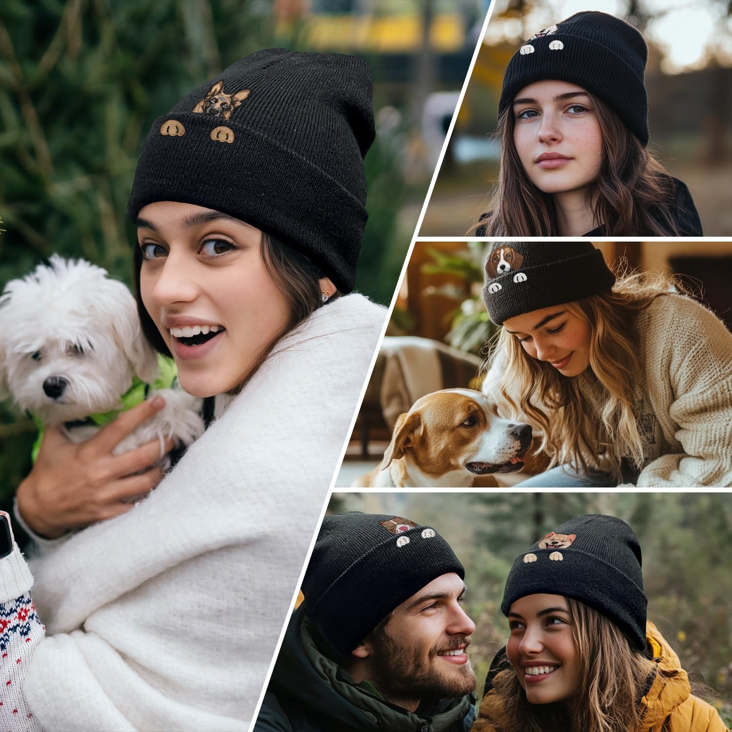 Dog Gifts Beanie hat Embroidered Dogs Winter Knitted Beanies Hats Dog Lover Gifts Skull Caps for Women Men - Image 6