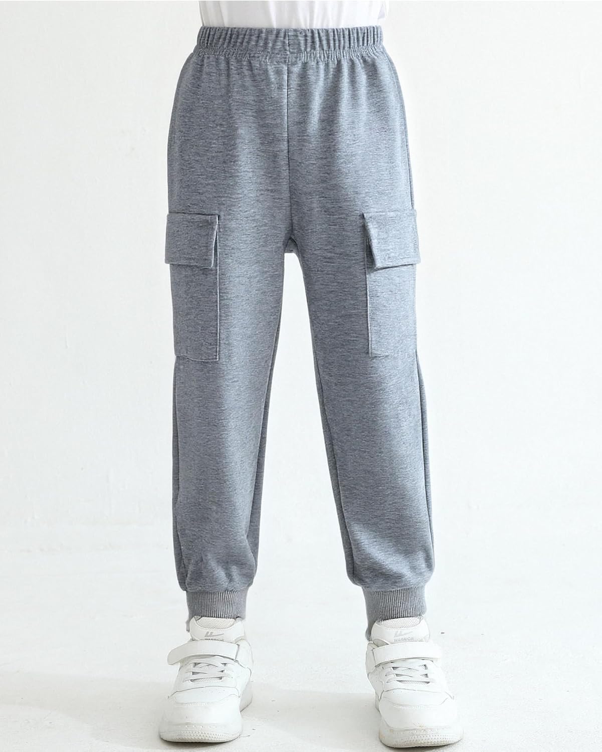 Boys Sweatpants 3 Pack Boys Cargo Joggers Pants Elastic Waist Casual Kids Toddler Cargo Sweatpants Size 3-7T - Image 2