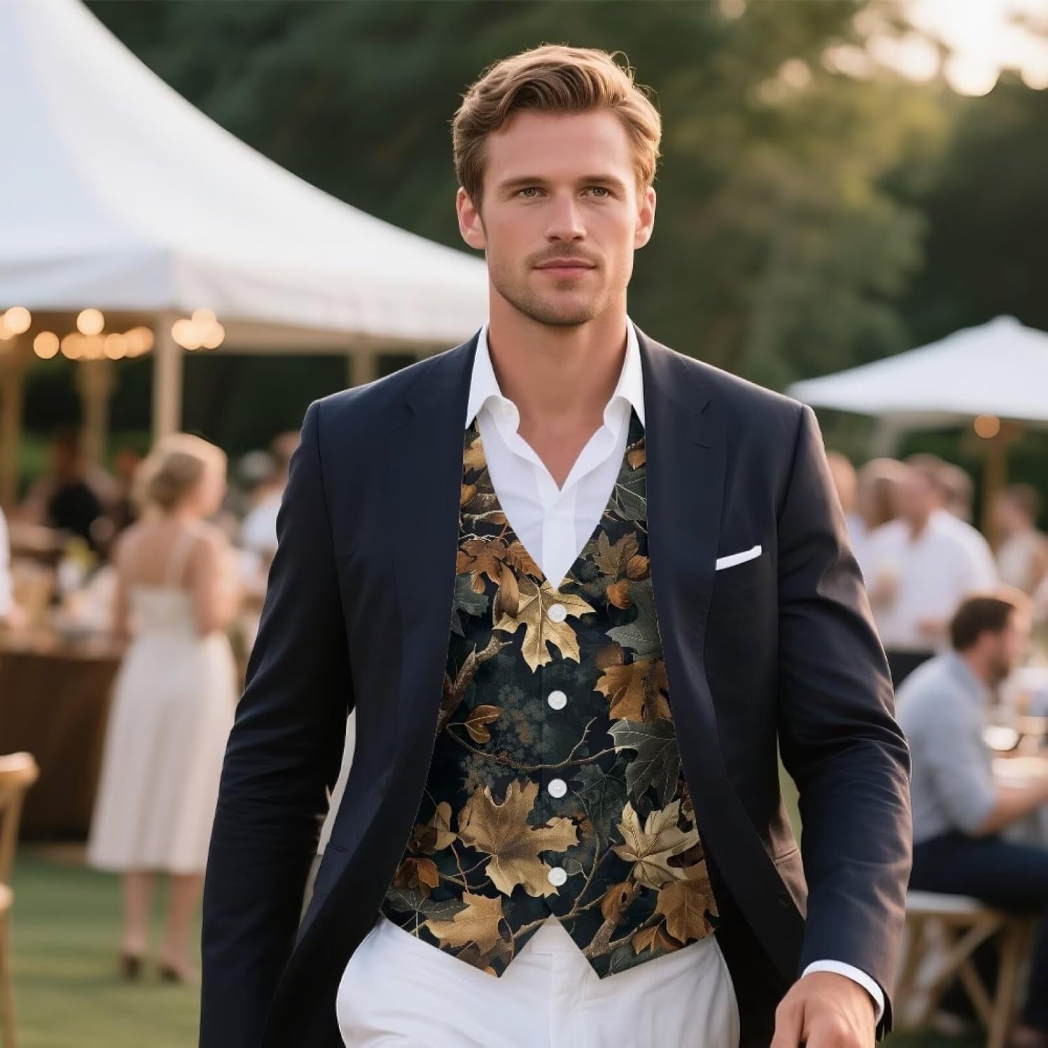 Men's Suit Vest Business Formal Dress Vests Fall Outfits Wedding Prom Waistcoats with Pockets for Suit or Tuxedo