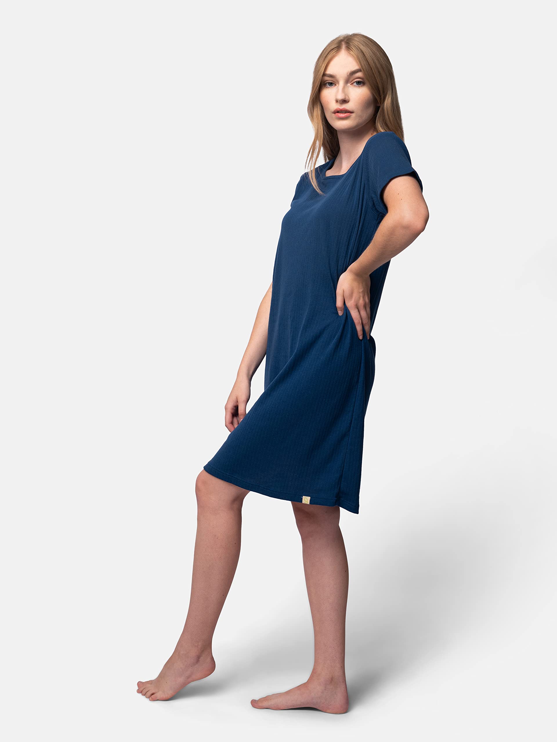 Maglietta da Notte in Derby-Rib, Certificata GOTS Camicia Donna