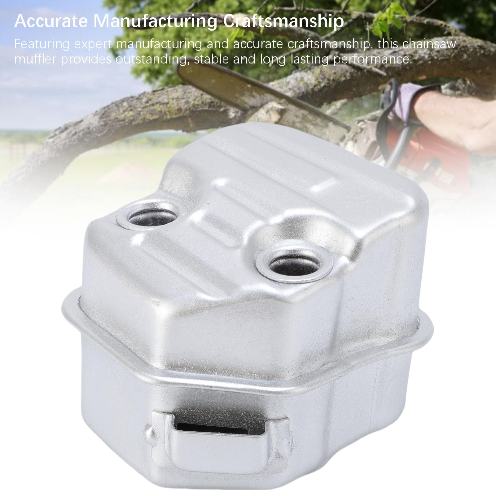 Kit de Silenciador de Escape, Cortacésped de Jardín Reemplazar el Motor de Escape de la Motosierra de Acero del Motor para MS181 MS181C MS171 Reemplace OEM 1139 140 0604