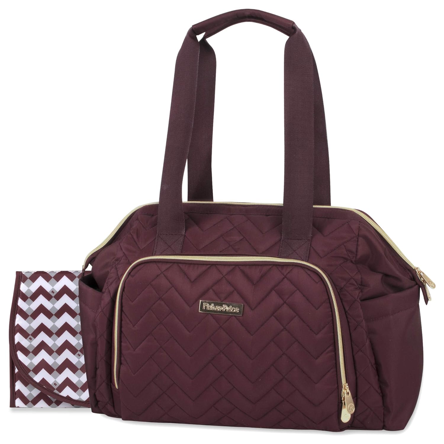 burgundy diaper backpack