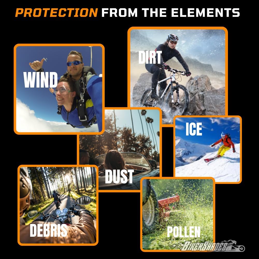 Bikershades Purple Frame Motorcycle Riding Glasses SMALL for Women and Girls