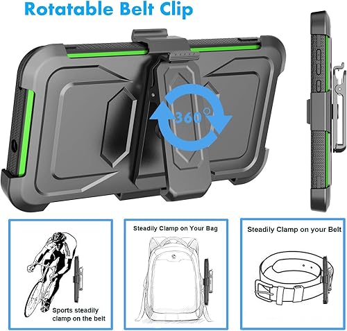 Miniatura 6 de Njjex Funda para Moto E, para Motorola Moto E 2020 con protector de pantalla de vidrio templado 2 unidades, Nbeck a prueba de golpes resistente con