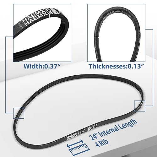 Miniatura 5 de HASMX Correas de transmisión acanaladas para Sears Craftsman modelos de sierra de banda de 12 pulgadas 119.224000, 119.224010, 351.224000 reemplazan