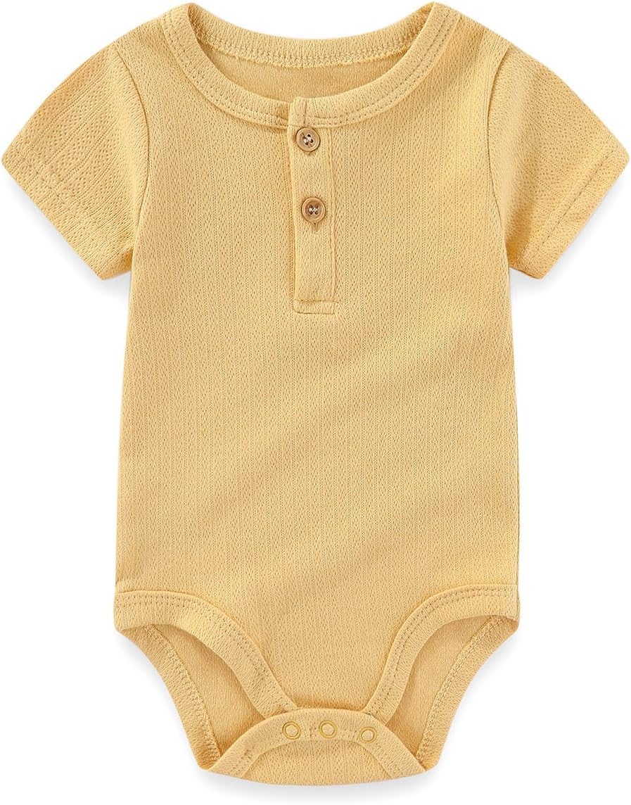 Newborn Baby Short Sleeve Bodysuits Cotton One-Piece Baby Boy Girl Clothes 5-Pack - Image 2