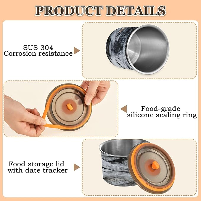 ALAZA Fierce Wolf Dispensador de Café 17 oz Acero Inoxidable miniatura 6