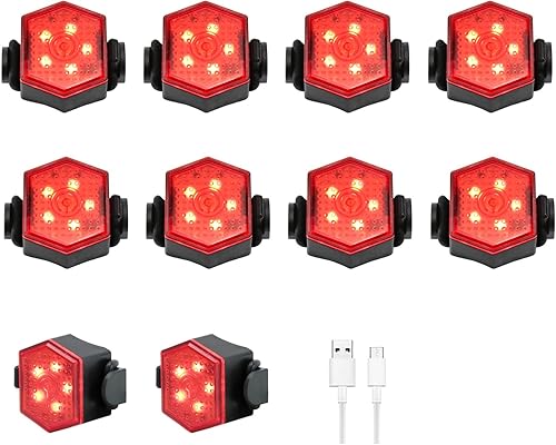 Luz LED de seguridad, luces de correr para corredores, luces traseras de bicicleta LED con clip para perros, luz para caminar por la noche, trotar,
