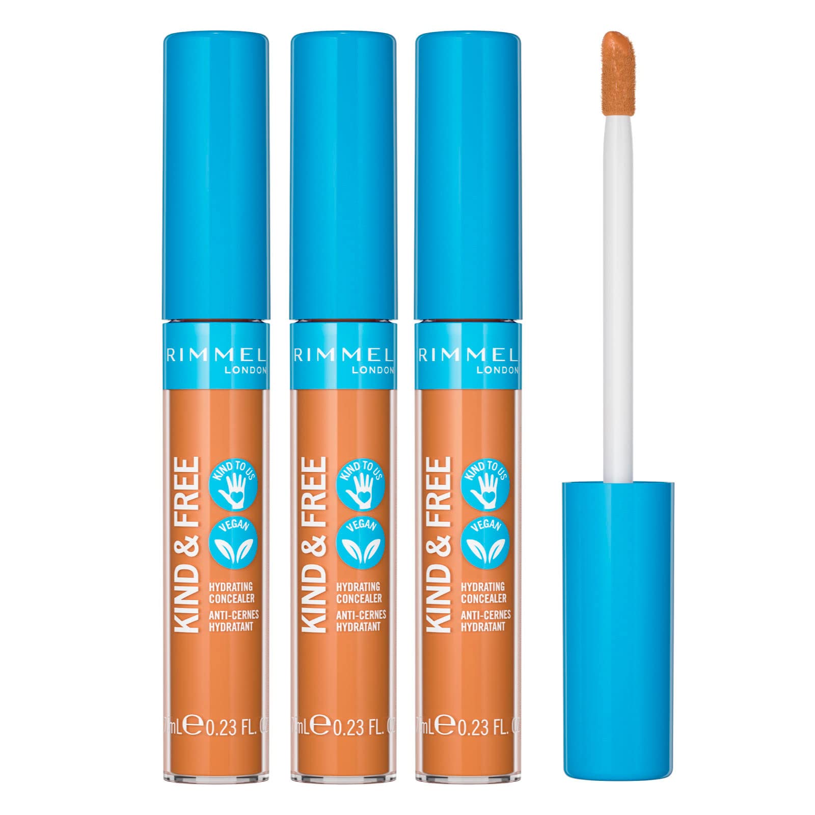 3x Rimmel London Kind & Free Correttore Liquido 040 Tan - 3 Correttori