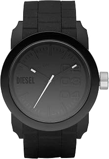 Diesel Double Down Silicone Three-Hand Analog Men's Watch, Big Face Watch for Men