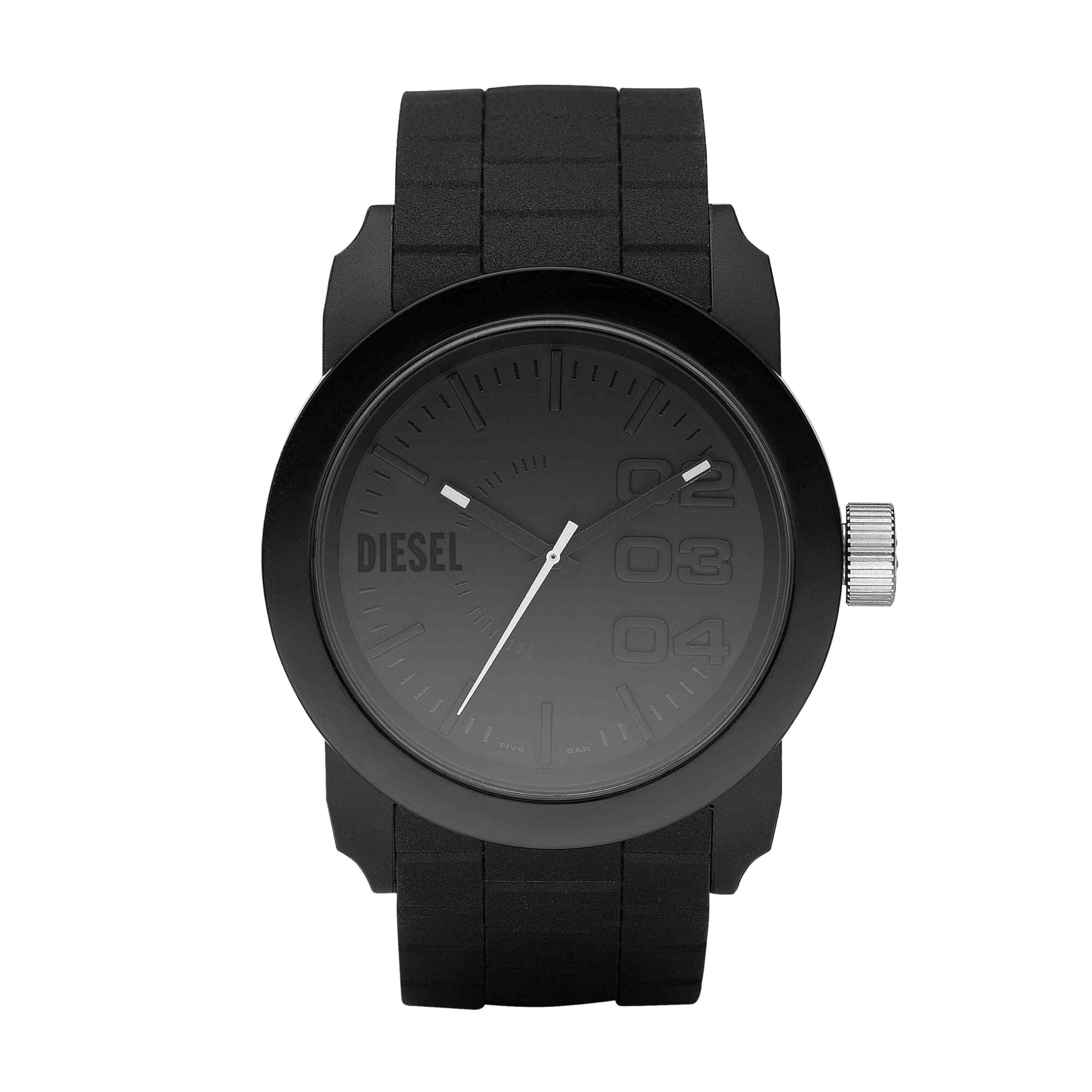 Diesel Double Down Uhr für Herren, Quarzwerk mit Silikon-, Edelstahl- oder Lederarmband