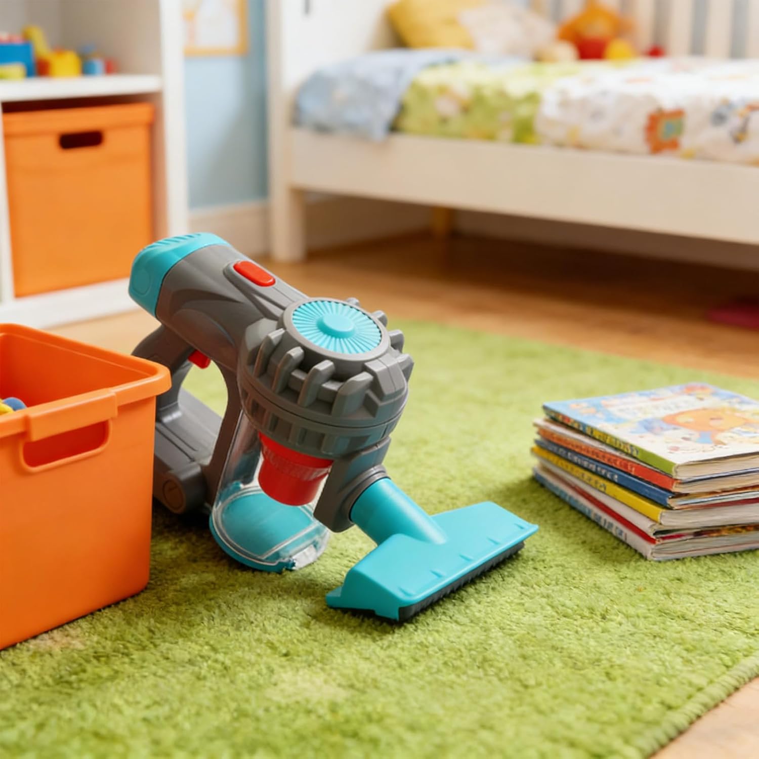 Children's Vacuum Cleaner, Realistic Educational Cleaning Set for Playful Learning Fun | Wireless Toy Cleaner with Broom - Early Development Role Play Birthday Christmas